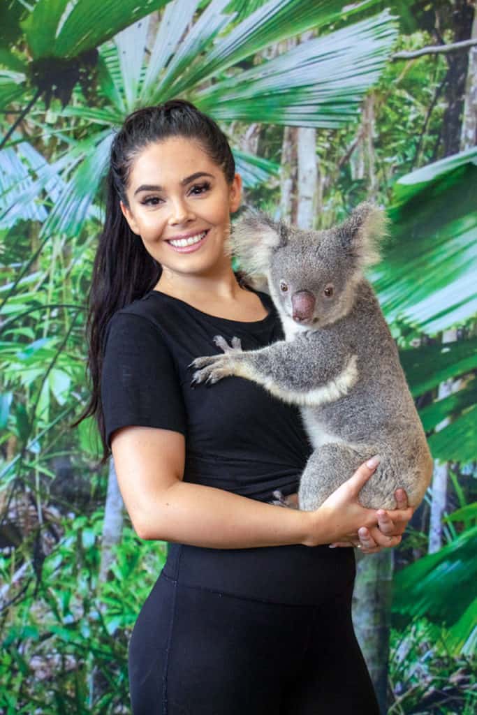 Please look at this sexy koala posing in front of the camera to get the  girls